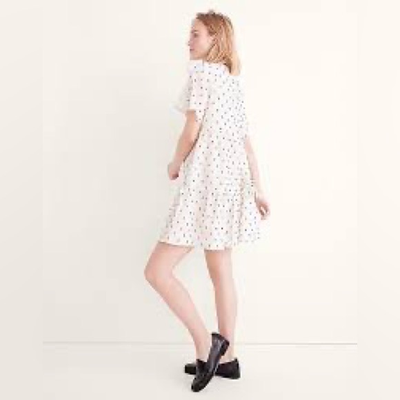Madewell Linen Blend Lorelei Clip Dot Dress - Picture 2 of 7